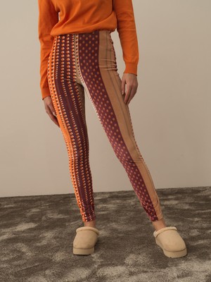 Xint Kadın Oranj Esnek Dokulu Slim Fit Tayt