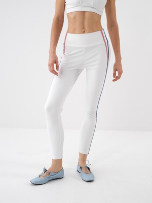 Xint Kadın Beyaz Doğal Dökümlü Slim Fit Tayt