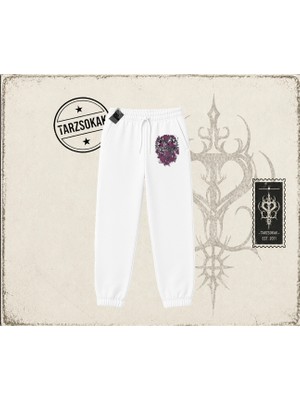Tarzsokak Unisex Money Temptation Unisex Jogger Eşofman Altı Beyaz