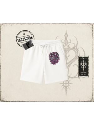 Tarzsokak Unisex Money Temptation Unisex Şort Beyaz