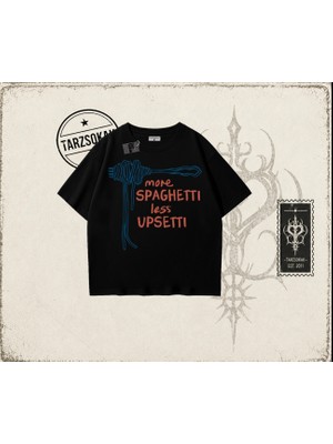 Tarzsokak Unisex More Spaghetti Oversize Unisex Tişört Beyaz
