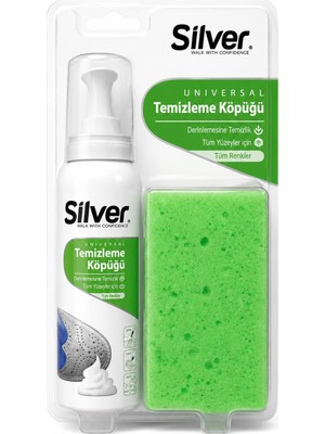 Silver Universal Ayakkabı Temizleme Köpüğü 125 ml Süngerli Tüm Renkler