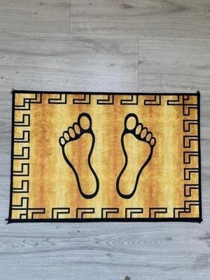 Banyo Ayak Paspası, Sarı, Süngerli, Modern Stil, Ayak Havlusu