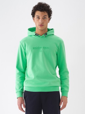 Xint Erkek Yeşil Pamuk Dokulu Regular Fit Sweatshirt