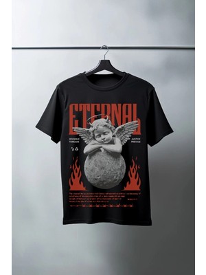 İlk El Grup Unisex Oversize 24/1 Penye Dtf Baskılı Tişört - DTF86