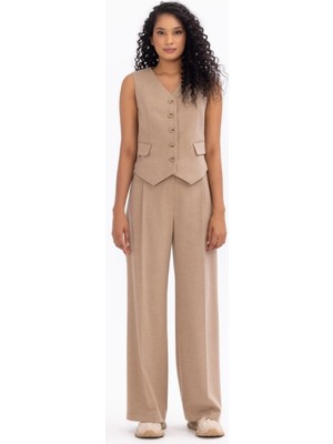 Seçil 1012 Bol Paçalı Cep Detaylı Kışlık Plazo Pantalon