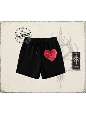 Tarzsokak Unisex Please Write Me A Love Letter Unisex Şort Beyaz