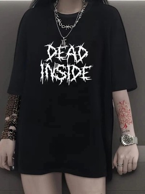 İlk El Grup Kadın T-Shirt Bisiklet Yaka Oversize Kısa Kollu Tişört - Siyah