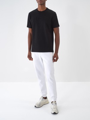 Xint Erkek Beyaz Pamuk Dokulu Regular Fit Jogger