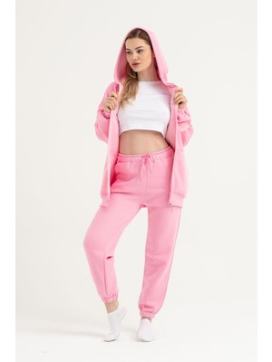 Obje Kadın Pembe 3 Iplik Ceket