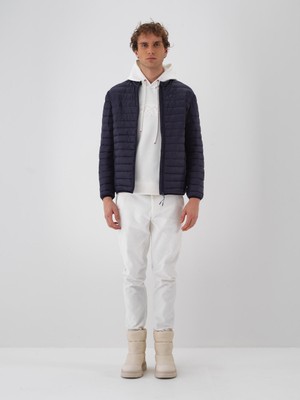 Erkek Lacivert Formunu Koruyan Regular Fit Mont