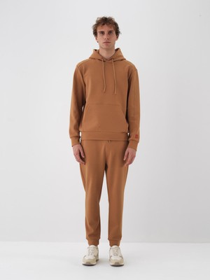 Erkek Camel Pamuk Dokulu Regular Fit Sweatshirt