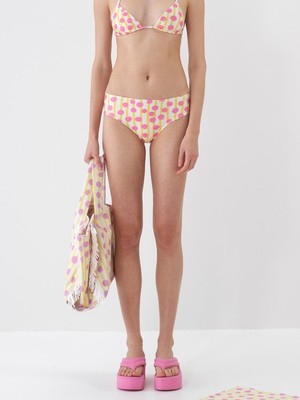 Xint Kadın Pembe Doğal Dökümlü Slim Fit Bikini Altı