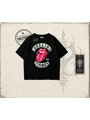 Tarzsokak Unisex Rolling Stones 1978 Oversize Unisex Tişört Beyaz