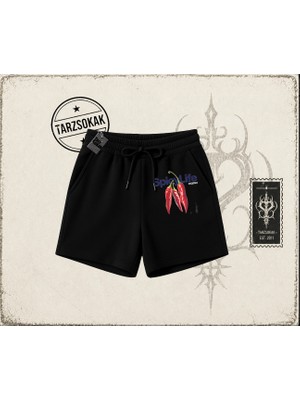 Tarzsokak Unisex Spicylife Unisex Şort Beyaz