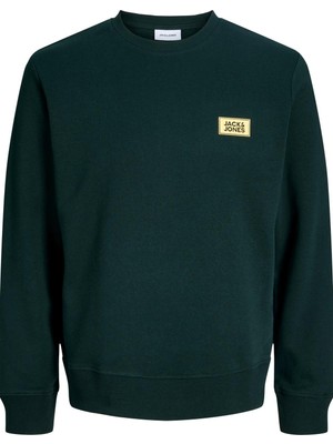 Jack & Jones Jjrush Erkek Sweatshirt Bisiklet Yaka Rahat Günlük Pamuklu