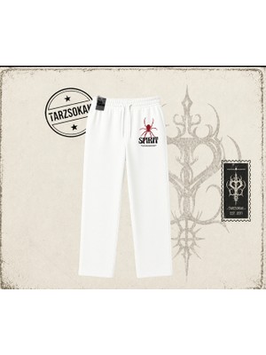 Tarzsokak Unisex Spirit Unisex Baggy Eşofman Altı Beyaz