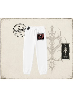Tarzsokak Unisex Slander Unisex Jogger Eşofman Altı Beyaz