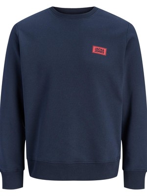 Jack & Jones Jjrush Erkek Sweatshirt Bisiklet Yaka Rahat Günlük Pamuklu