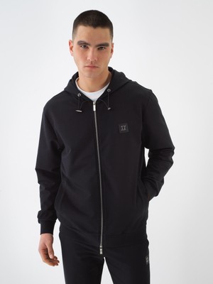 Xint Erkek Siyah Pamuk Dokulu Regular Fit Sweat Mont