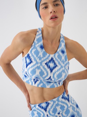 Xint Kadın Mavi Doğal Dökümlü Slim Fit Crop