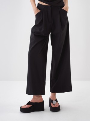 Xint Kadın Siyah Formunu Koruyan Oversize Pantolon