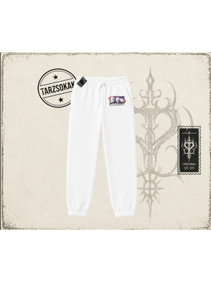 Tarzsokak Unisex Pressure Unisex Jogger Eşofman Altı Beyaz
