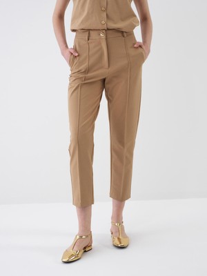 Xint Kadın Camel Pamuk Dokulu Regular Fit Sweat Pantolon