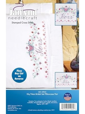 Maxi Trendy Janlynn Damgalı Kanaviçe Seti, His/hers Gelin Seti Yastık Kılıfı Çifti, Yeşil