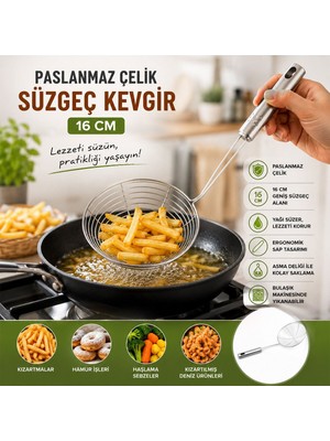 Ttt Metal Kevgir - Paslanmaz Çelik - 16 cm