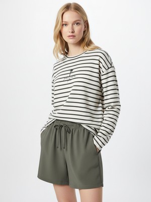 Xint Kadın Haki Pamuk Dokulu Oversize Sweatshirt