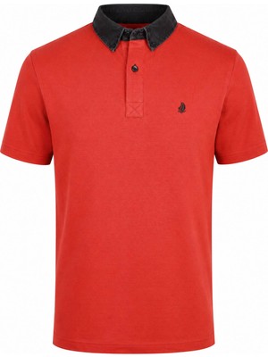 Trender Kot Yaka Kiremit Erkek Polo Yaka T-Shirt 568