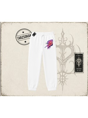 Tarzsokak Unisex Ungrateful Unisex Jogger Eşofman Altı Beyaz