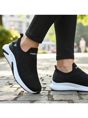Trender Ferrossa Garson 041 Siyah - Beyaz Kadın Sneaker FR02T041