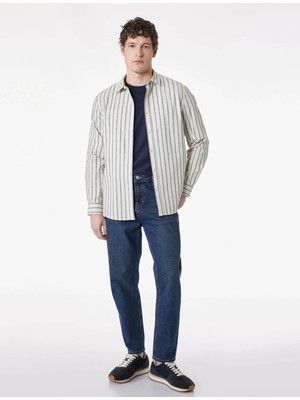 Koton Regular Fit Lacivert Erkek Gömlek 6SAM60029HW