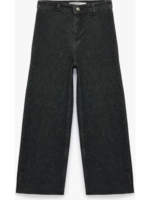 Koton Culotte Siyah Kadın Jean Pantolon 7WAL40056MD