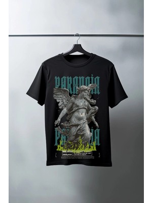 İlk El Grup Unisex Oversize 24/1 Penye Dtf Baskılı Tişört - DTF93
