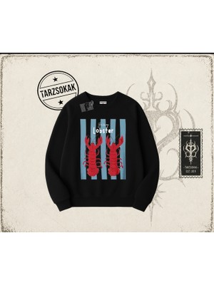Tarzsokak Unisex You Are My Lobster Oversize Unisex Bisiklet Yaka Sweatshirt Beyaz
