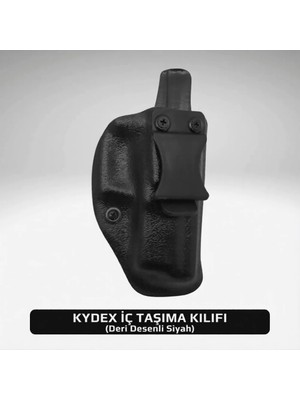 Canik Mete Mc9 Sağ Kydex Silah Kılıfı Iç Taşıma / Kadife Kaplı / Mat Siyah