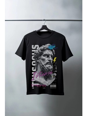 İlk El Grup Unisex Oversize 24/1 Penye Dtf Baskılı Tişört - DTF98