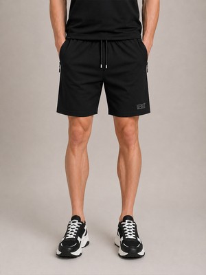 Xint Erkek Siyah Formunu Koruyan Slim Fit Şort
