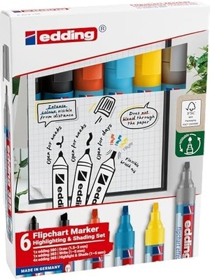 Maxi Trendy 385 Flipchart Markör Seti 6'lı