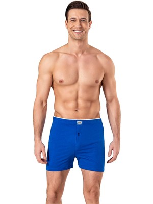 Obje Erkek Saks Mavi Havlu Bel Boxer