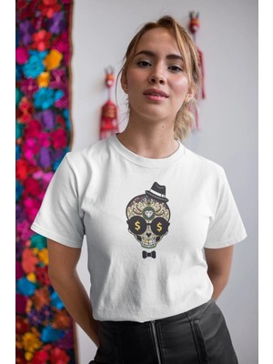 İlk El Grup Kadın Özel Baskılı Modern Fit %100 Pamuk Bisiklet Yaka T-Shirt
