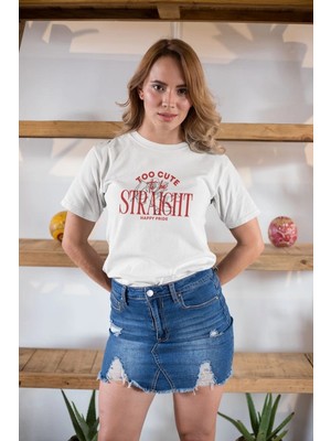 İlk El Grup Kadın Özel Baskılı Modern Fit %100 Pamuk Bisiklet Yaka T-Shirt