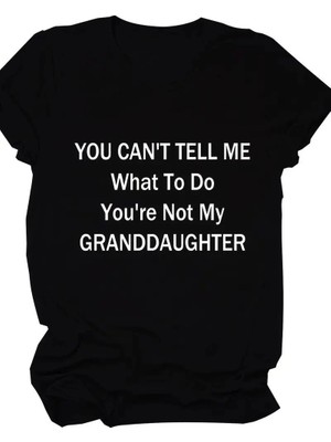 İlk El Grup Kadın Baskılı Tişört Kısa Kol Bisiklet Yaka T-Shirt - Siyah