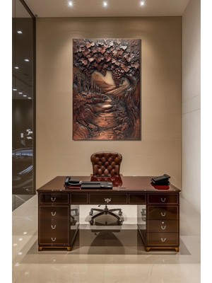 Üzüm Bağı Baskılı Cam Tablo – Rustik Doğa Manzaralı Uv Baskı Dekoratif Duvar Tablosu