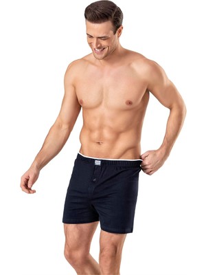 Obje Erkek Lacivert Havlu Bel Boxer
