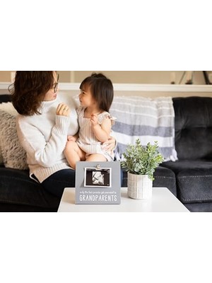 Maxi Trendy Pearhead Sonogram Fotoğraf Çerçevesi Büyükanne ve Büyükbaba Için Bebek Hatıra Resim Çerçevesi, Hamilelik Duyurusu, Bebeğin Ilk Noel Hediyeleri, Tatil Hediyeleri, Bebek Tatil Hediyeleri, Gri