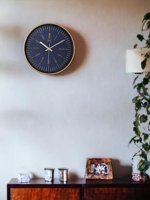 Maxi Trendy Galaxy 218-A-10 Serisi Eskitme Metal Görünümlü Sessiz Akar Modern Duvar Saati 30 cm